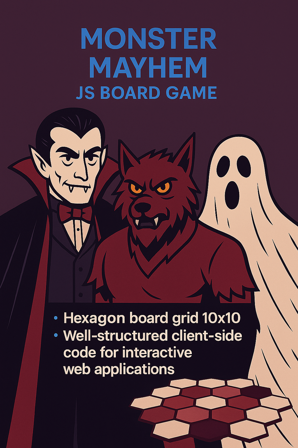 Monster Mayhem Hexagonal Board Game